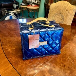 Joy & Iman Blue Quilted Organizer
